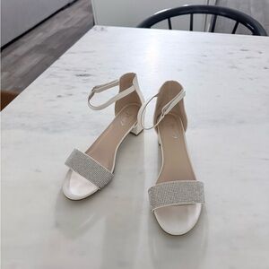 Chic White Ankle Strap Heels